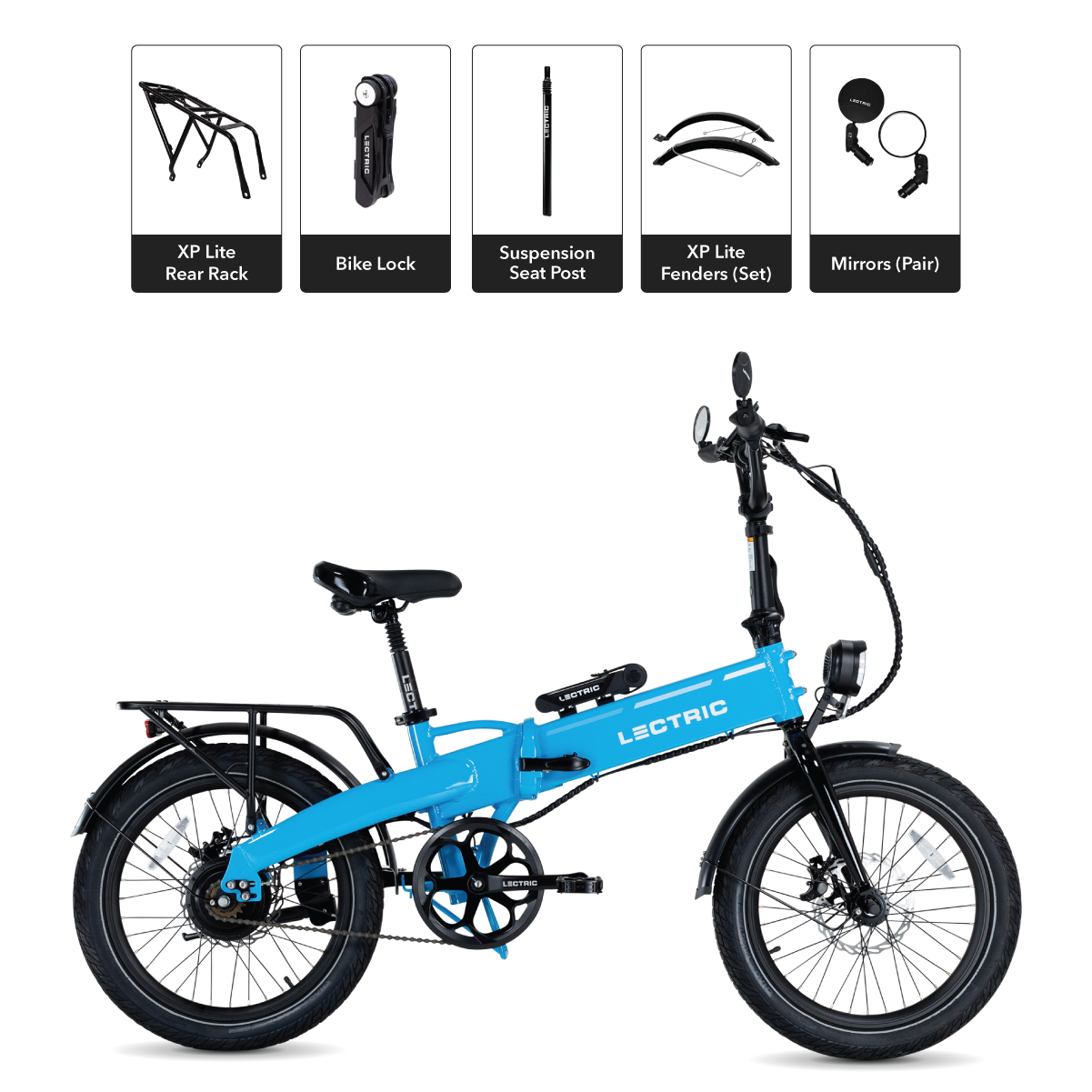 XP Lite2 Lectric Blue Long-Range eBike