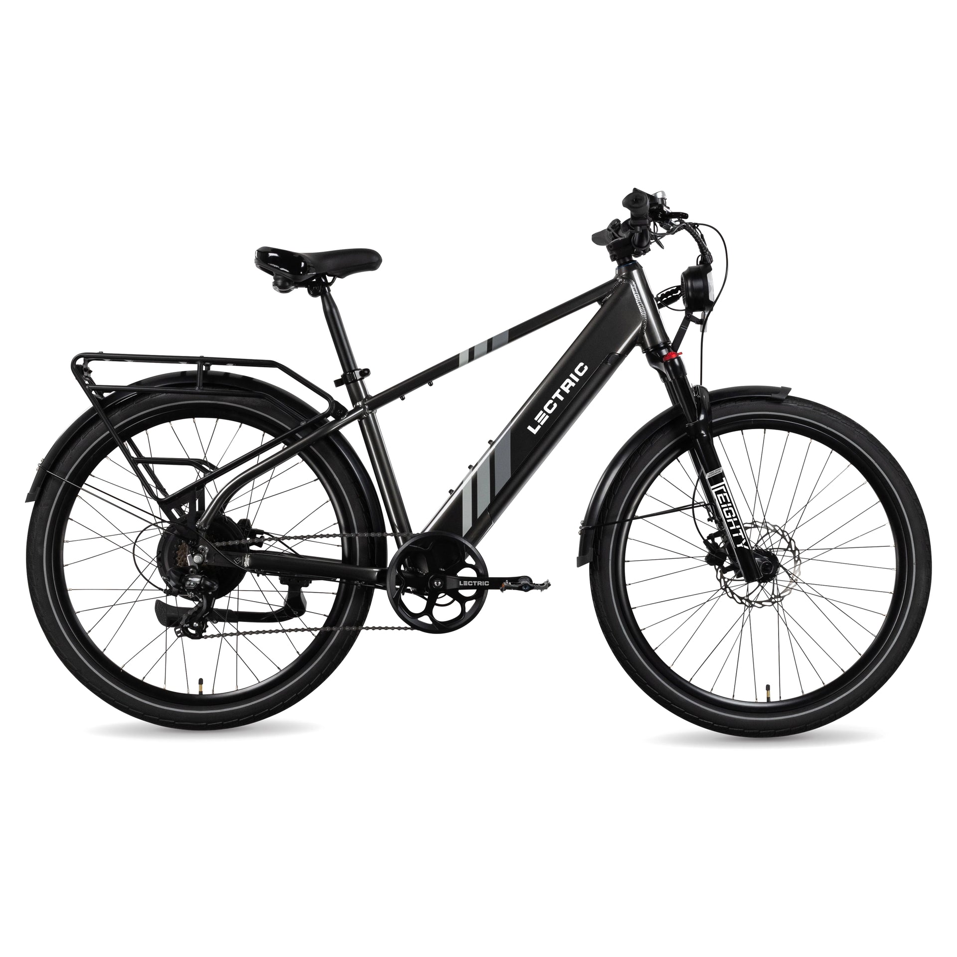 XPress 750 High-Step + FREE Rear Rack, Fenders, Elite Headlight Suspension Seat Post, Bike Lock, Mirrors ($439 Value)