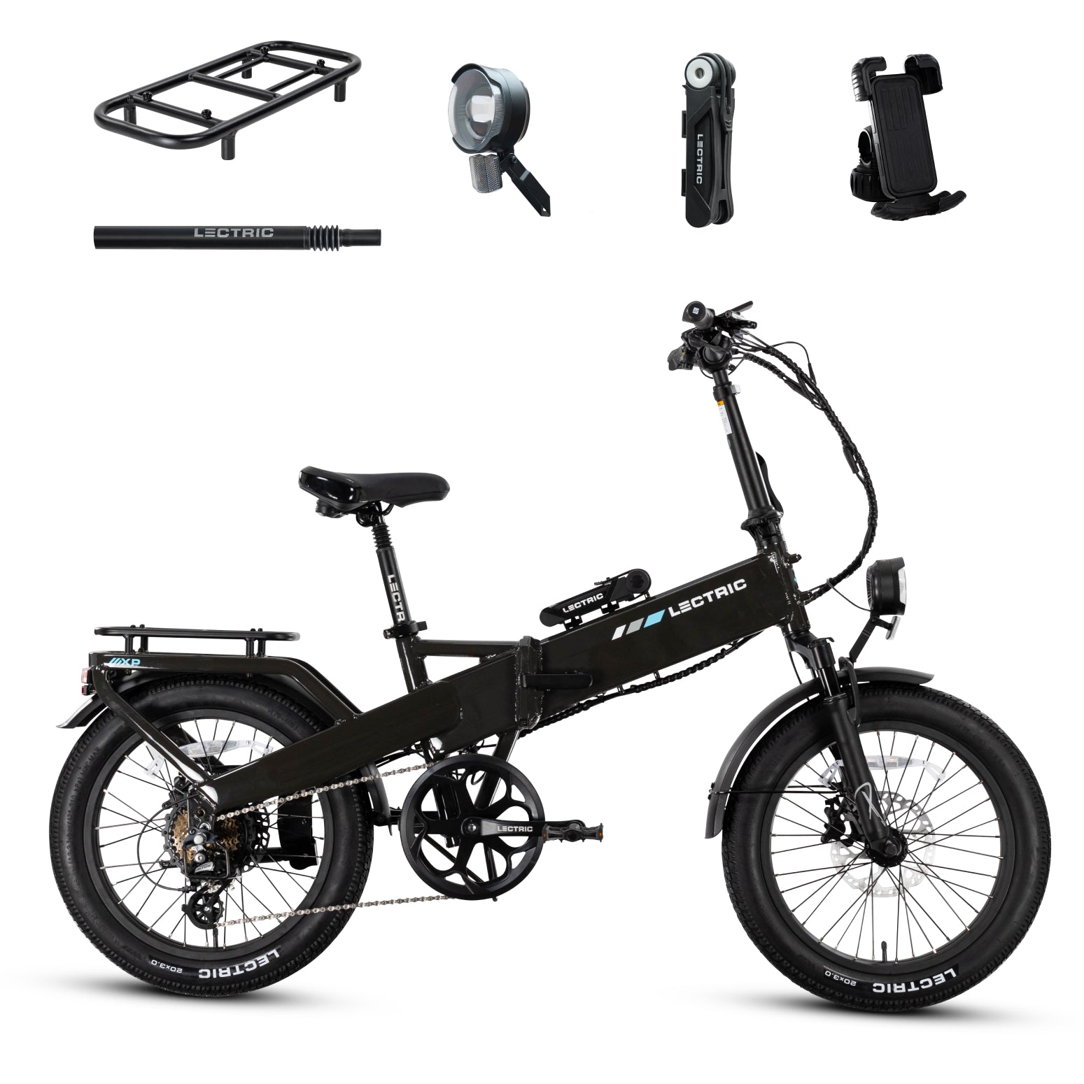 XP4 750 Tempest Grey + FREE LevelUp Rack, Suspension Seat Post, Elite Headlight, Bike Lock, Phone Mount ($365 Value)