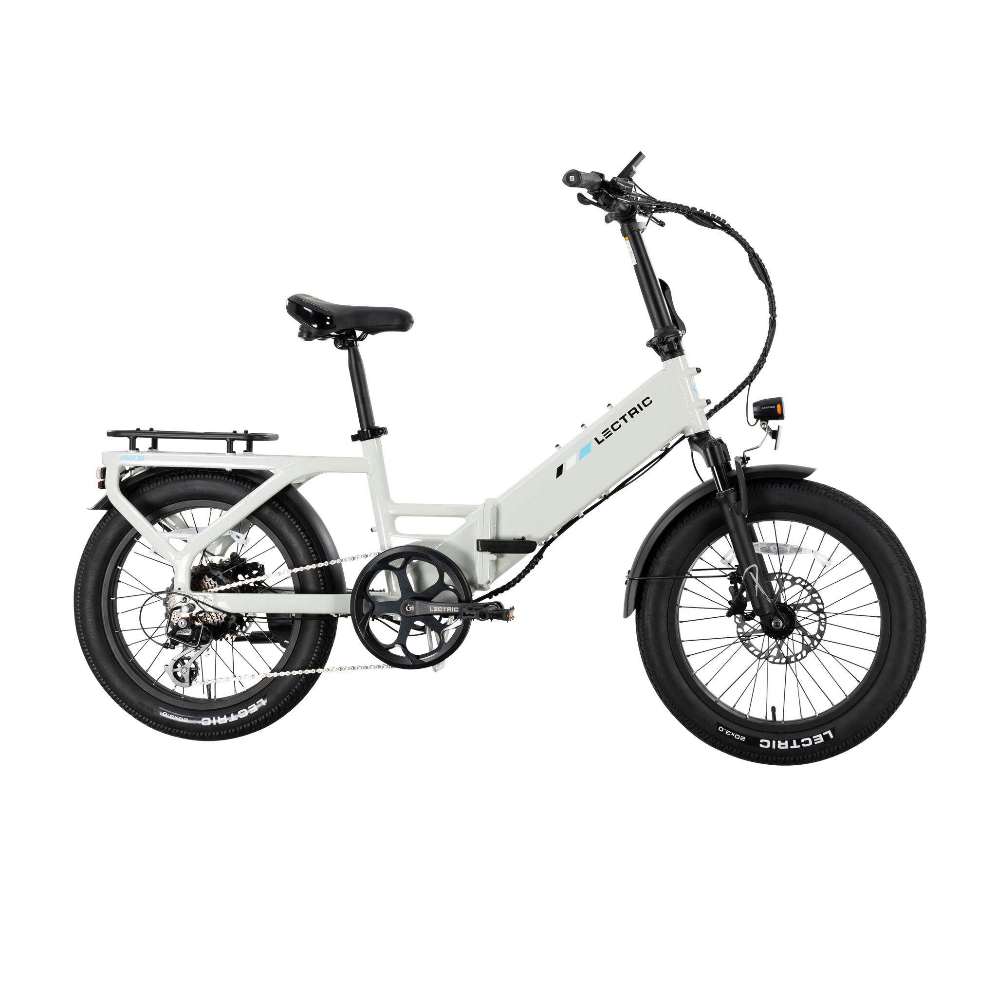 XP4 750 Step-Thru Stratus White + FREE LevelUp Rack, Suspension Seat Post, Elite Headlight, Bike Lock, Phone Mount ($365 Value)
