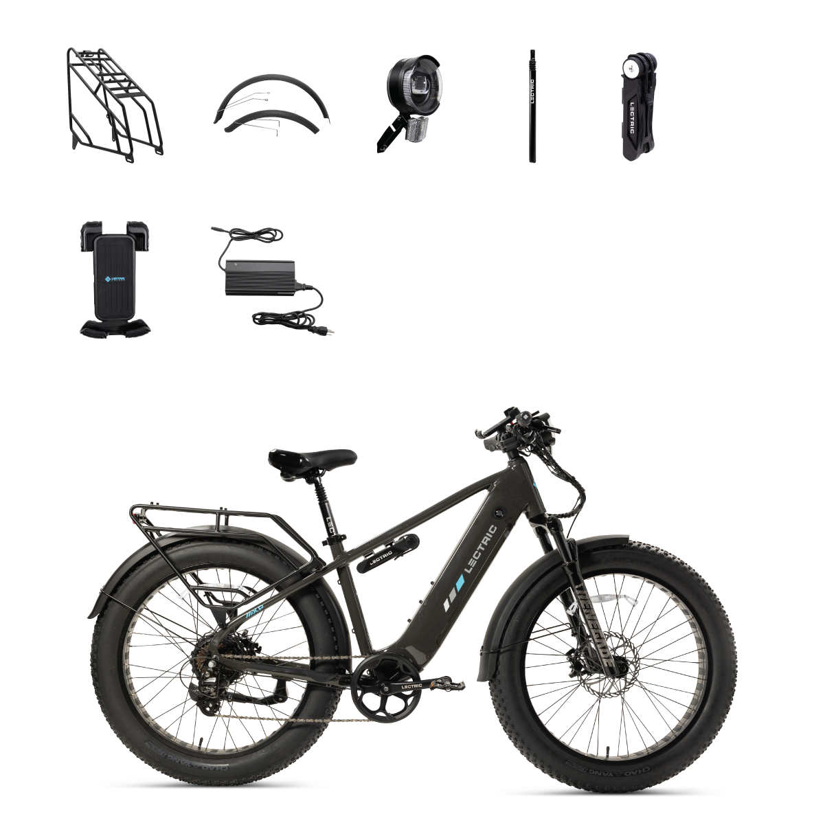 XPeak2 High-Step Long-Range + FREE Rear Rack, Fenders, Elite Headlight, Suspension Seat Post, Bike Lock, Phone Mount, Fast Charger ($583 Value)
