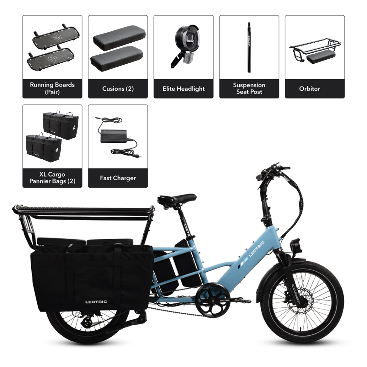 XPedition2 Raindrop Blue Long-Range Dual-Battery eBike