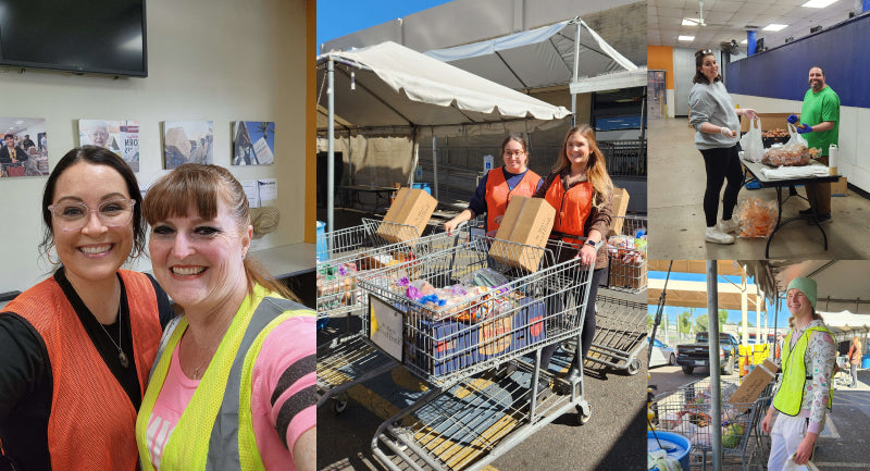 Lectric Ebike employees volunteering at a food bank