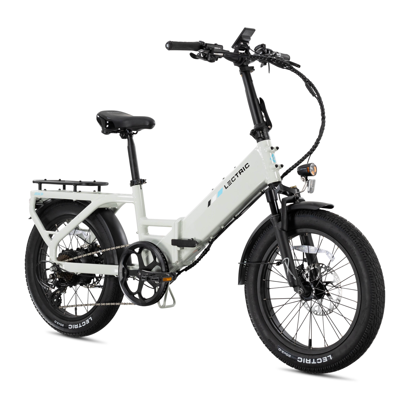 XP4 750 Step-Thru Stratus White + FREE LevelUp Rack, Suspension Seat Post, Elite Headlight, Bike Lock, Phone Mount ($365 Value)